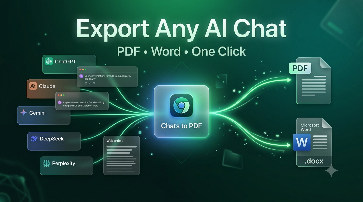 All-in-one AI chat and web exporter